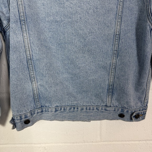 VTG Moda Int'l Denim Jean Jacket 90s Y2K Oversized Baggy Skater Street Grunge XS - Picture 9 of 15